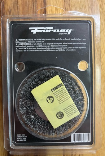 Forney Spazzola Ruota Filo 3 Pollici 1/4 Gambo Esagonale Corso 72735 Nuova - Foto 2 di 2
