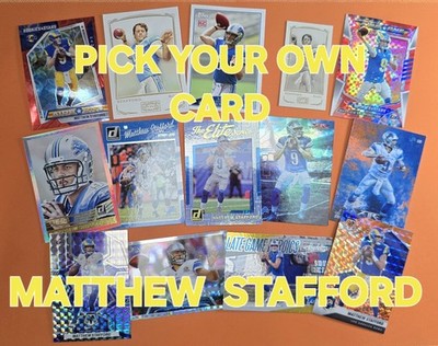   PICK YOUR MATTHEW STAFFORD CARD BASE, INSERTS, ROOKIES & MORE  LIONS  RAMS