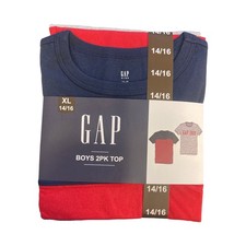 GAP Boy's 2 Pack Short Sleeve Soft Comfort Tagless Logo Tee 4/5 