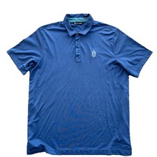 TravisMathew Men XL Everyday Polo Short Sleeve Blue Collared
