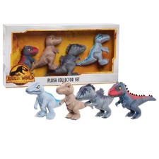 Jurassic World Plush Stuffed Animals Dinosaur 4 pc Set, 7" Plush Dino Pals