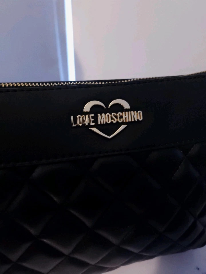 Love Moschino crossbody bag womens black leather sequin strap - Image 4 of 4