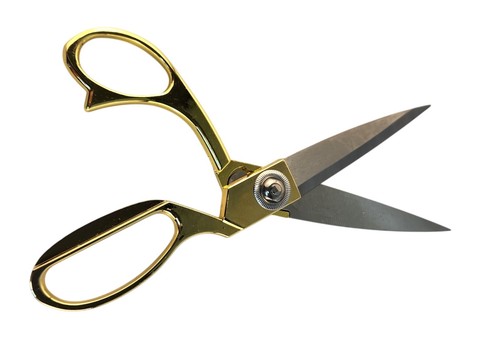 Gold Sewing Scissors 8-Inch Tailor Shears Stainless Steel Sharp Blade For Fabric - Picture 3 of 5
