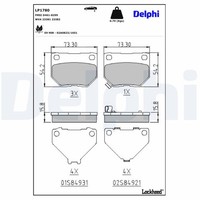 Delphi Bremsbelagsatz Scheibenbremse LP1780 FüR GD Impreza Station Wagon GG AWD