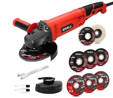 7.5A Angle Grinder 4.5", 6-Speed, 12000 RPM, w/ Guards & Non-Slip Handle