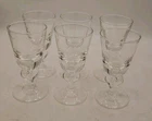 6 STEUBEN Crystal Teardrop Baluster Stem Tall Claret Glasses #7877 Case &Pouches