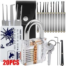 20 PCS Stainless Steel Practice Tools with Transparent Lock Training Model