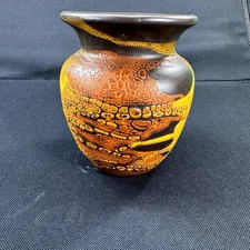 Royal Haeger Pottery EARTH WRAP Textured Brown 5.5" Lava Glaze MCM