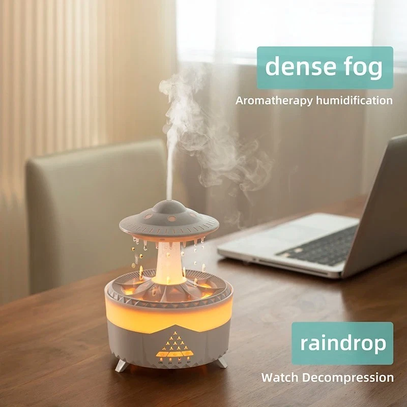 Rain Cloud Humidifier Water Drip with Adjustable LED Lights White Nois - Image 3 of 4