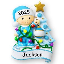 Best Personalized Babys First Christmas Ornament 2025 Custom Name Baby Boy in