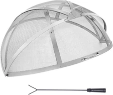 Outdoor fire basin spark guard cover, 36 inches in diameter