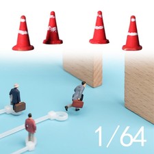 4Pcs 1:64 Traffic Cones Mini Traffic Sign Party Supplies Gifts Accessories Toy