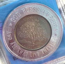 Rare MINTAGE=40 Encased Coin US 25c Quarter CONNECTICUT 1999 ECI Collectors Intl
