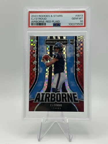 2023 Rookies & Stars C.J. Stroud - Airborne Red Plaid Prizm (RC) - PSA 10  💎