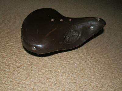 Selle Vélo Cuir Lepper - Marron - Confort Et Style Vintage - Occasion