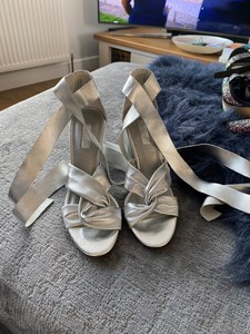 topshop silver heels