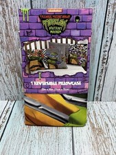 Teenage Mutant Ninja Turtles TMNT 1 One Standard Pillowcase Reversible Boys Bed
