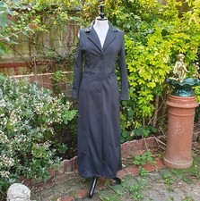 Vintage Maxi Long Coat Jacket Jennyfer Emo Steampunk Goth 8-10
