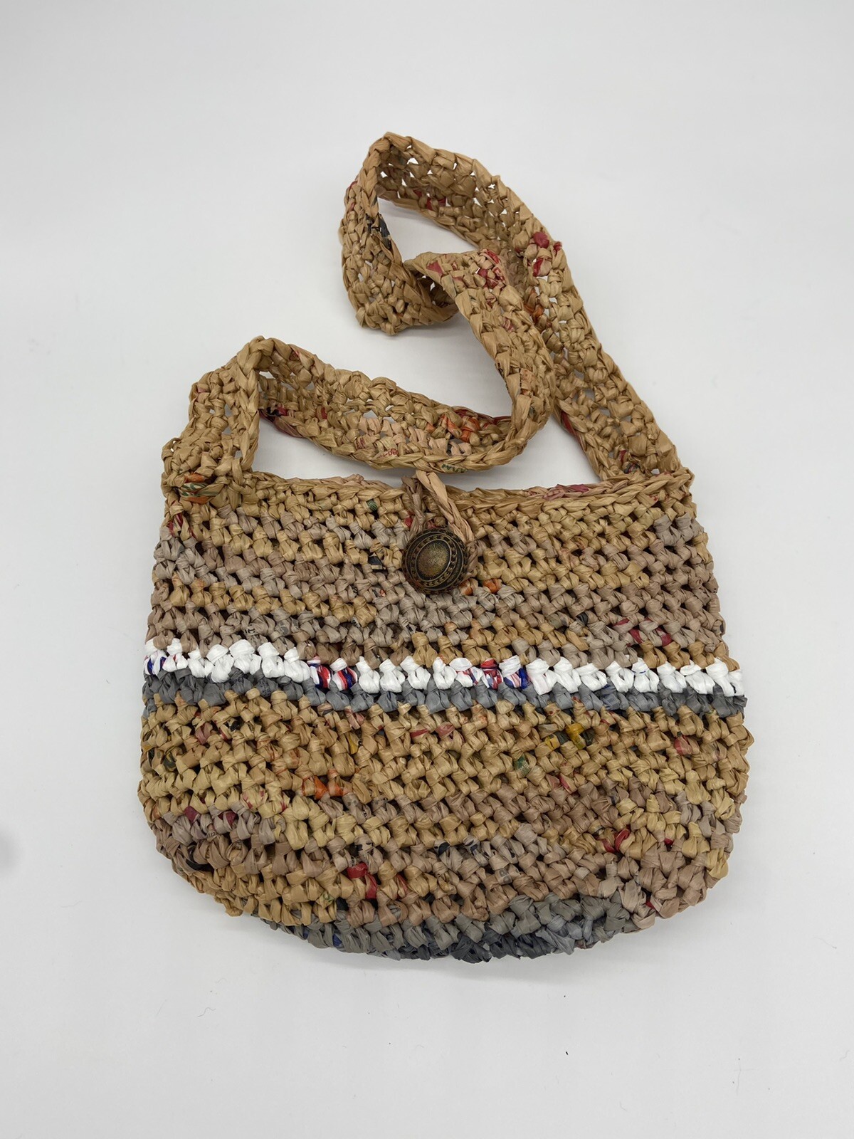 Eco Friendly Recycled Handmade Crochet Bag Plastic Sh… Gem