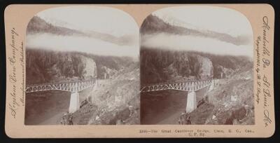 The Great Cantilever Bridge, Cisco, B C, Can, C P Ry Old Photo