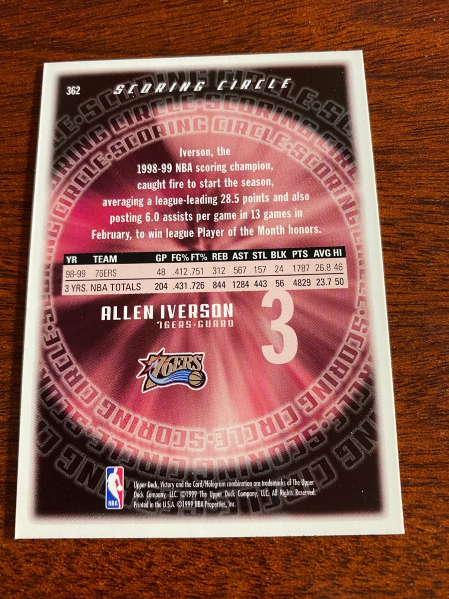 ICE バンドスコア　from 1994 to 1999「TRUTH」 1999-00 Upper Deck Victory Scoring Circle #362 Allen Iverson HOF
