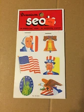 VINTAGE DENNISON LIBERTY SEALS 54 PRES-A-PLY