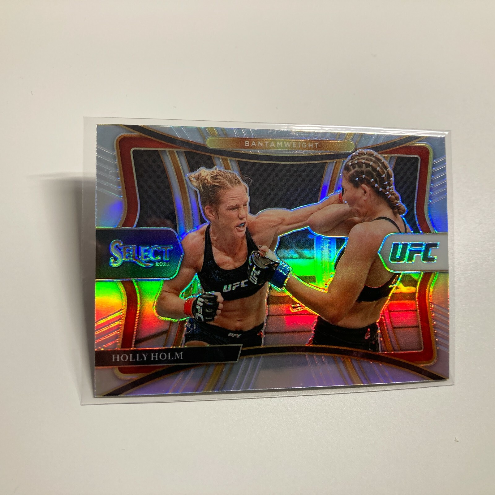 Holly Holm 2021 Panini Select UFC Premier Level Silver Prizm Card #132