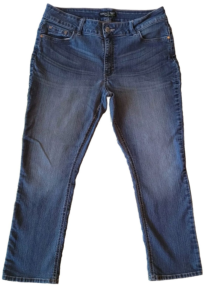 Lee Riders Women's Blue Jean Denim Curvy Fit Skinny Size 16 35x26