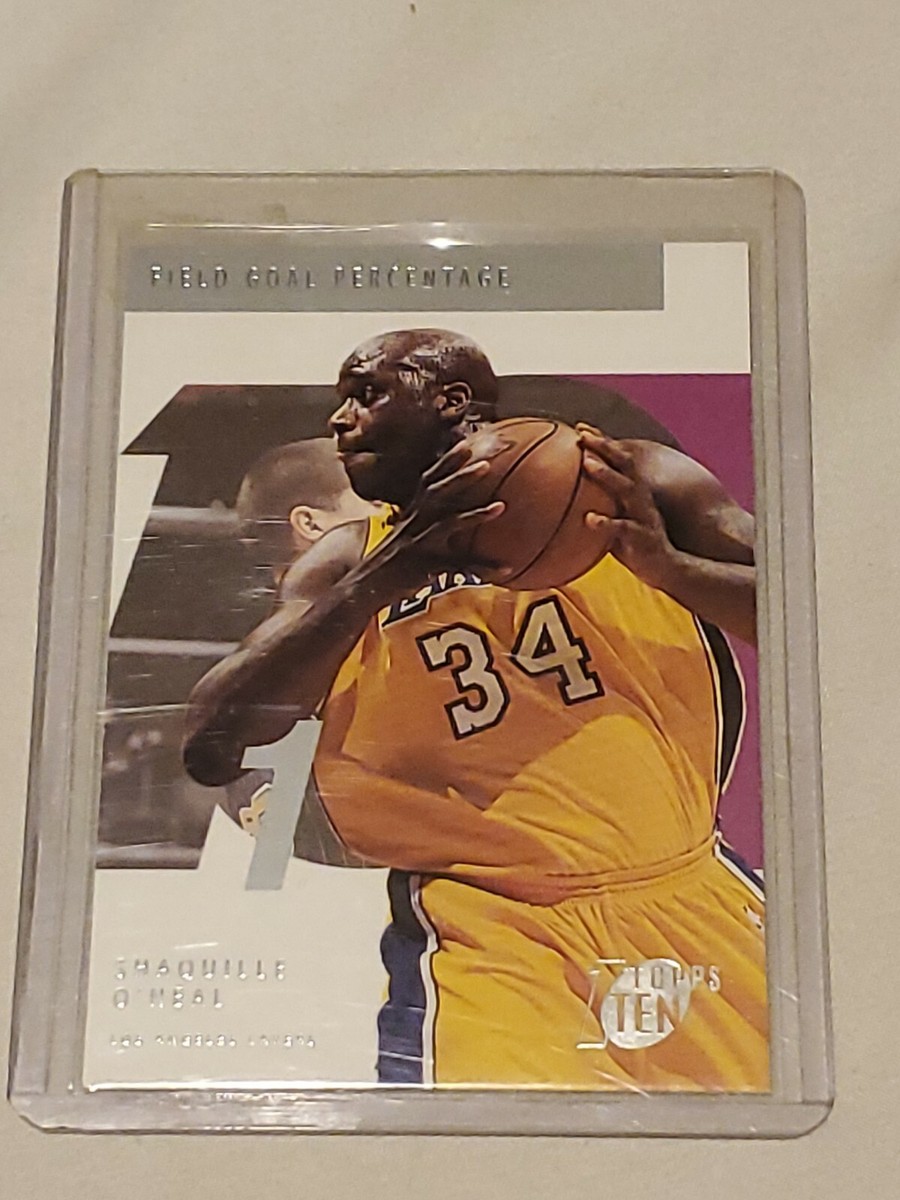 2002 Topps 10 Shaquille O'Neal #61 2001-02 Field Goal Percentage