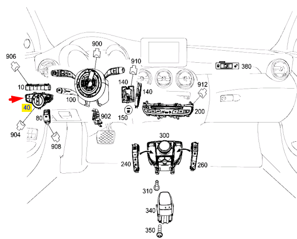 Neu MERCEDES-BENZ C-KLASSE W205 Scheinwerfer-Steuerschalter A20590560009J01
