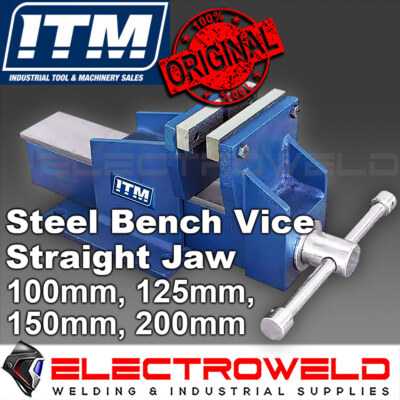 ITM Steel Bench Vice Clamp Straight Jaw 100mm 125mm 150mm 200mm 4'' 5'' TM102-100