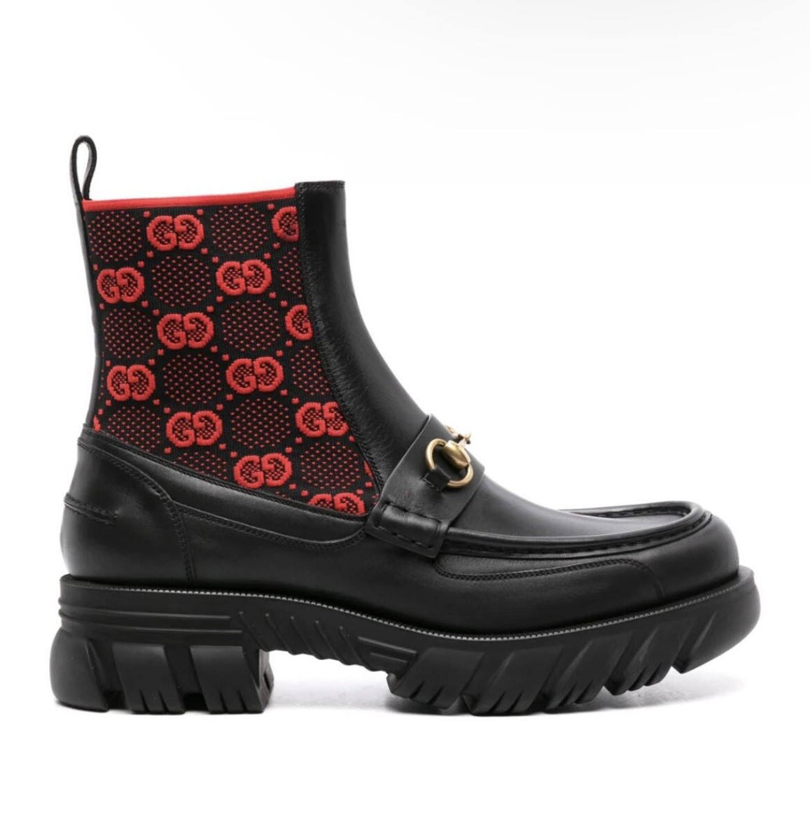 Gucci Men Horsebit-detail GG Jacquard Bootd size 9 Gucci Gucci Men Horsebit-detail GG Jacquard Bootd size 9  main image 2