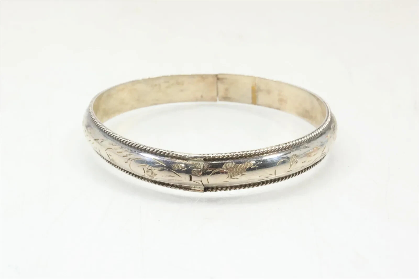2 Vintage Solid Sterling Silver Bangle Bracelets.… - image 2