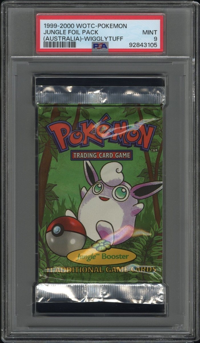 PSA 9 Pokemon Jungle (Wigglytuff - Australian Red Logo) Sealed Booster Pack PSA 9 Pokemon Jungle (Wigglytuff - Australian Red Logo) Sealed Booster Pack