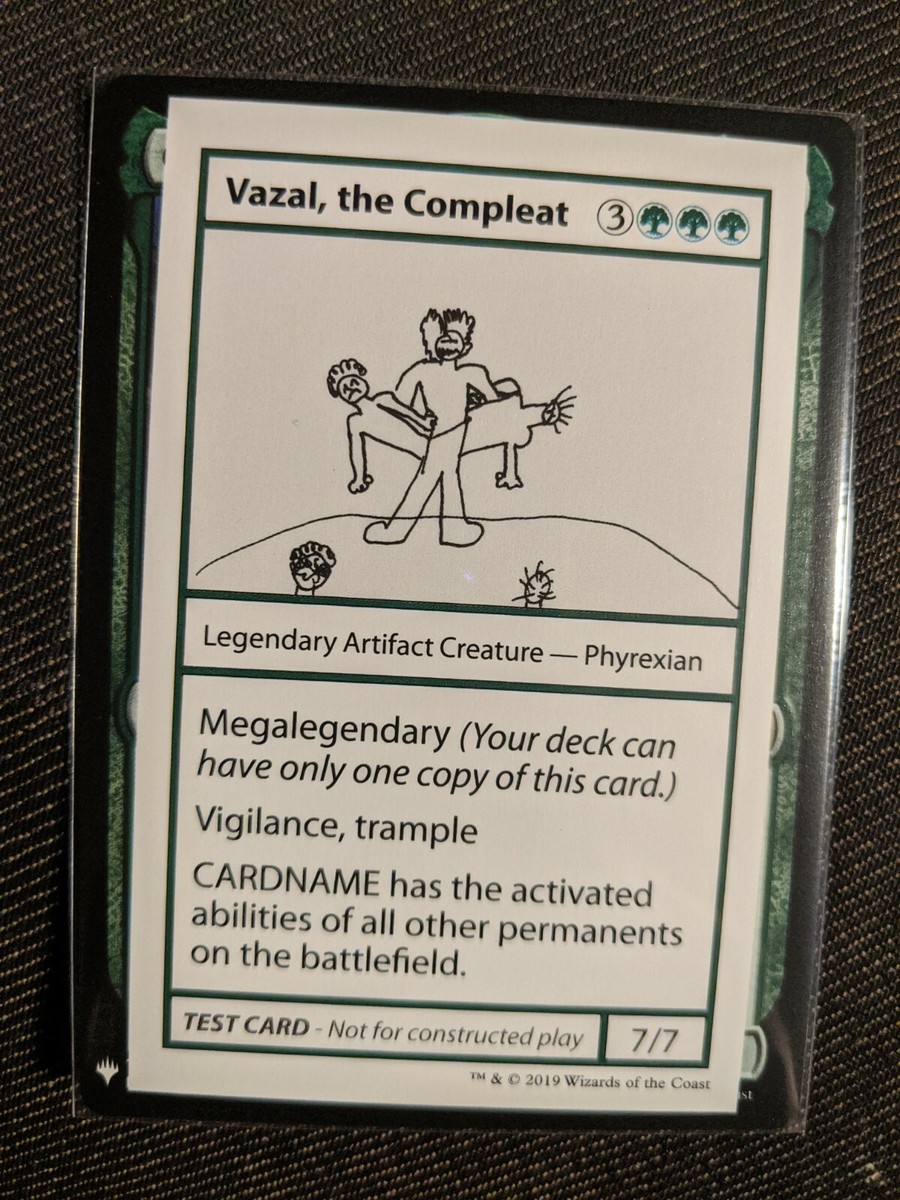 mtg test cards 1x Vazal, the Compleat Mystery Booster Play Test Card NM MTG Magic Playtest  x1