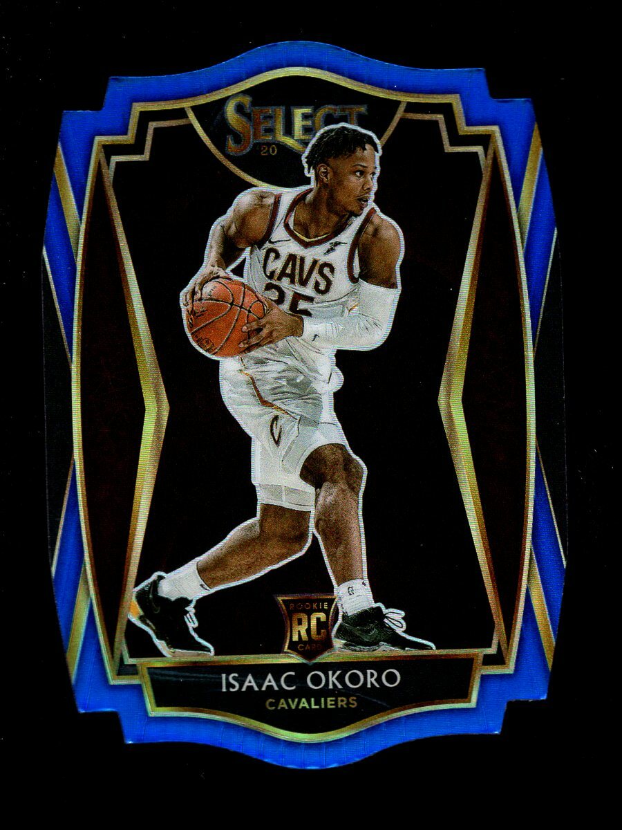 2020-21 SELECT PREMIER BLUE DIE CUT PRIZM #182 ISAAC OKORO RC 143/249 CAVALIERS