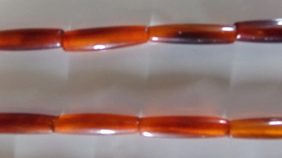 100 PIEZAS 1" BLANCO, NEGRO, "ANTIGUO", ROJO, MARRÓN HUESO DE BÚFALO CUENTAS DE PELO Foto 3 de 4