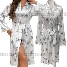 Women's Satin Silk Robe Dress Sleepwear Lingerie Long Nightdress Nightgown Gifts