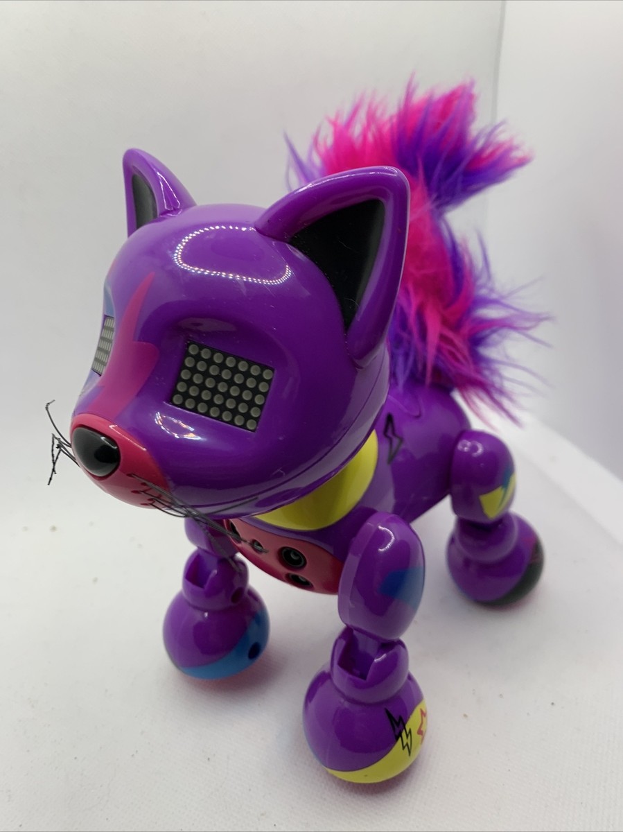 SPIN MASTER 2016 Zoomies Purple Robot Cat VIDEO Interactive | eBay