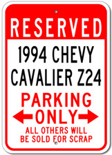 Letrero de estacionamiento personalizado 1994 94 Chevy Cavalier Z24 placa Chevrolet personalizada