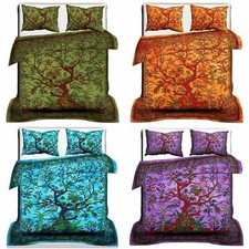 Indian Mandala King Cotton Duvet Donna Cover Quilt Boho Hippie Gypsy Bedding Set