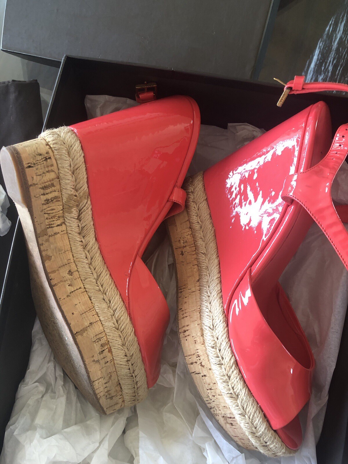 GUCCI guccissima  sandals Monogram Pattern wedge … - image 2