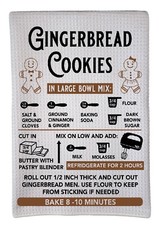 Receta de postre para galletas de jengibre sublimación 16"x24" toalla gofre triple wwt43