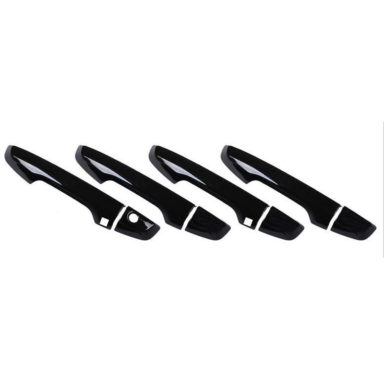 12PCS ABS Door Handle Bowl Covers For Honda CR-V 2017-2022 - Bright Black Exterior Trim Protectors