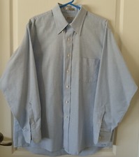 Arrow Men's Classic Fit Long Sleeves Formal Lt. Blue Dress Shirt Size 17 34/35 L