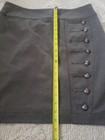 Saopaulo Size 10 Gray Stretch Military Style Knee Length Pencil Dress Skirt — photo 7