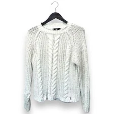 Joules Knitwear Womens Sz 6 Ivory Seaford Cream Cable Pullover Fisherman Sweater