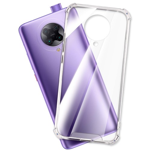 Cover TingYR Per Xiaomi Poco F2 Pro | Custodia Antiurto Con Supporto Pieghevole | Doppio Strato (Rosa Rossa)