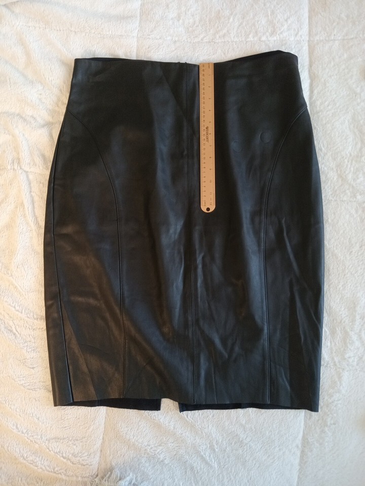 Express Size 18 New With Tags Leather Skirt Slit In The Back eBay