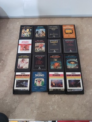 Classic Lot of 16 Atari 2600 Video Game Program Cartridges - Tested & Working!